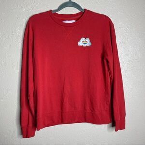 Disney Mickey Mouse heart hands‎ rainbow pullover sweatshirt red